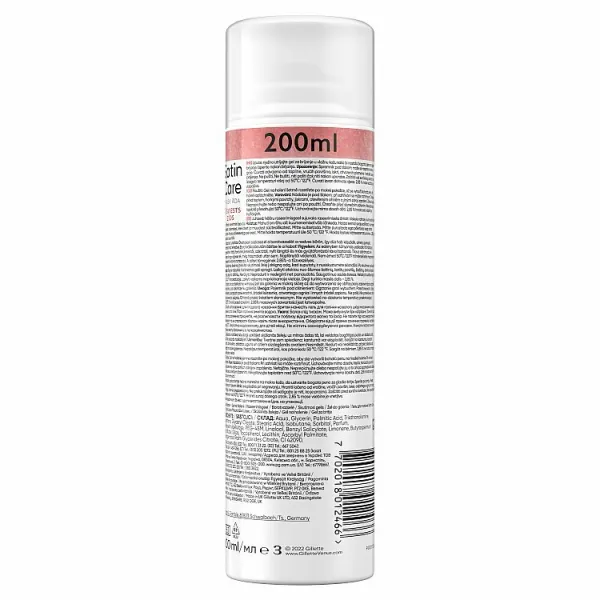 Dámsky gél na holenie Gillette Satin Care Shea Butter 200 ml