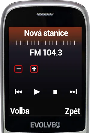 EVOLVEO EasyPhone FS, červená
