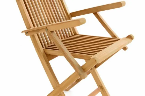 Divero 2159 Skladacia stolička z teakového dreva