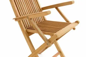 Divero 2159 Skladacia stolička z teakového dreva