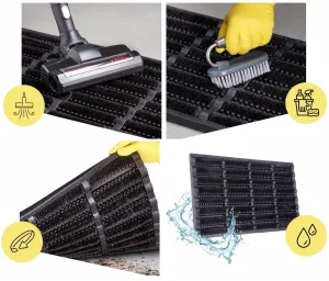 Hanse Home DOPREDAJ: 45x75 cm Venkovní čistící rohož Mix Mats Brushes 105648 Black - na ven i na doma - 45x75 cm
