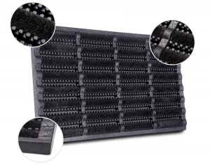 Hanse Home DOPREDAJ: 45x75 cm Venkovní čistící rohož Mix Mats Brushes 105648 Black - na ven i na doma - 45x75 cm