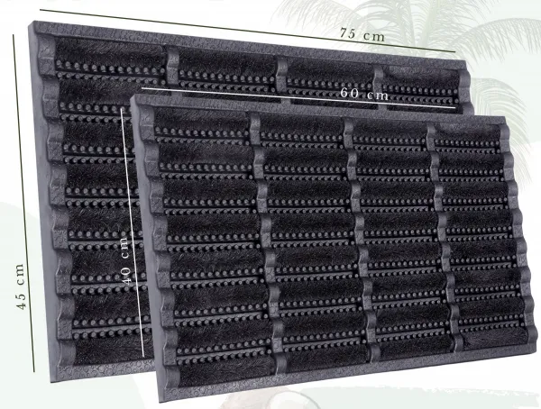 Hanse Home DOPREDAJ: 45x75 cm Venkovní čistící rohož Mix Mats Brushes 105648 Black - na ven i na doma - 45x75 cm