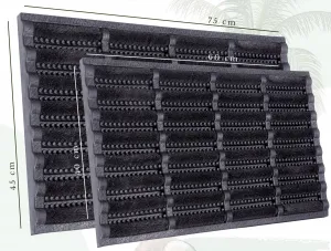Hanse Home DOPREDAJ: 45x75 cm Venkovní čistící rohož Mix Mats Brushes 105648 Black - na ven i na doma - 45x75 cm