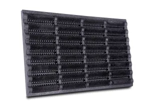 Hanse Home DOPREDAJ: 45x75 cm Venkovní čistící rohož Mix Mats Brushes 105648 Black - na ven i na doma - 45x75 cm