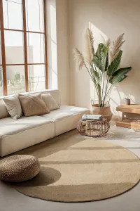 Koberec Jute Braided Rangpur naturálny / ivory