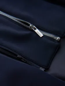 Pánska jedinečná bunda s kapucňou tmavo modrá