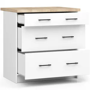 Ak furniture Kuchynská skrinka Olivia S 80 cm 3S biela