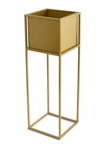 HowHomely Stojan na kvety Willa 70 cm zlatý