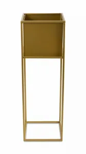 HowHomely Stojan na kvety Willa 70 cm zlatý
