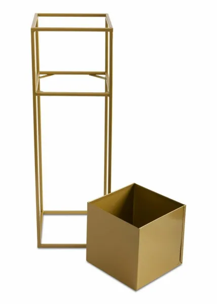 HowHomely Stojan na kvety Willa 70 cm zlatý