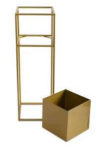 HowHomely Stojan na kvety Willa 70 cm zlatý