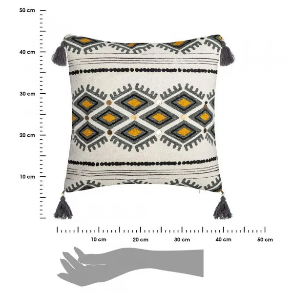 ATMOSPHERA Bavlnený povlak na vankúš Aztec 40x40 cm biely