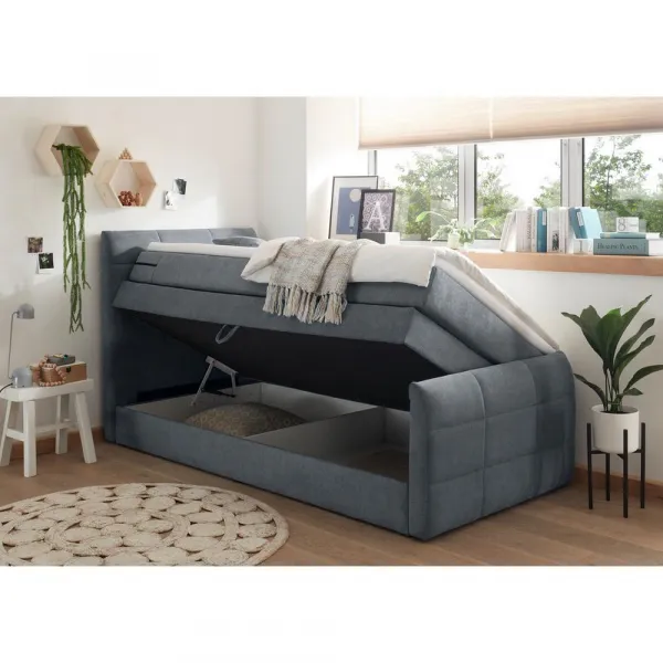 Boxspring posteľ KUBA 100x200 cm antracit