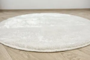 Kúpeľňový koberček Malmo biely, kruh