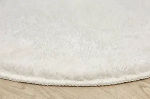 Kúpeľňový koberček Malmo biely, kruh