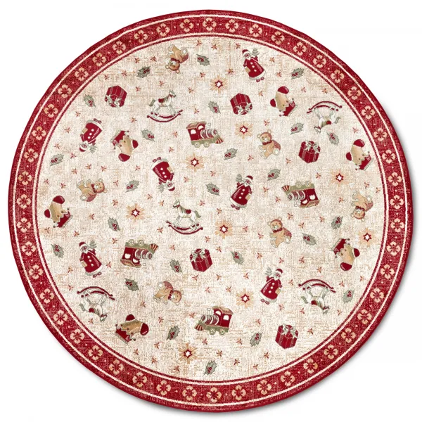 Villeroy & Boch - Hanse Home koberce Kusový koberec Villeroy & Boch Toy's delight 106217 Red, Multicolor kruh - 200x200 (priemer) kruh cm