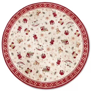 Villeroy & Boch - Hanse Home koberce Kusový koberec Villeroy & Boch Toy's delight 106217 Red, Multicolor kruh - 200x200 (priemer) kruh cm