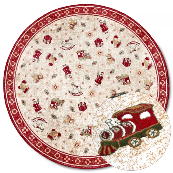 Villeroy & Boch - Hanse Home koberce Kusový koberec Villeroy & Boch Toy's delight 106217 Red, Multicolor kruh - 200x200 (priemer) kruh cm