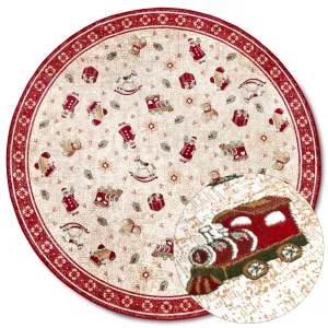 Villeroy & Boch - Hanse Home koberce Kusový koberec Villeroy & Boch Toy's delight 106217 Red, Multicolor kruh - 200x200 (priemer) kruh cm