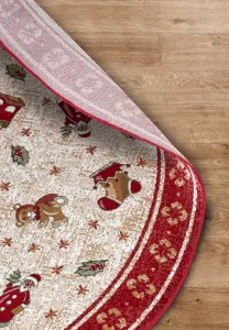 Villeroy & Boch - Hanse Home koberce Kusový koberec Villeroy & Boch Toy's delight 106217 Red, Multicolor kruh - 200x200 (priemer) kruh cm