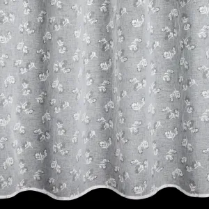 Hotový záves FELINA biely / strieborný - na priechodkách
