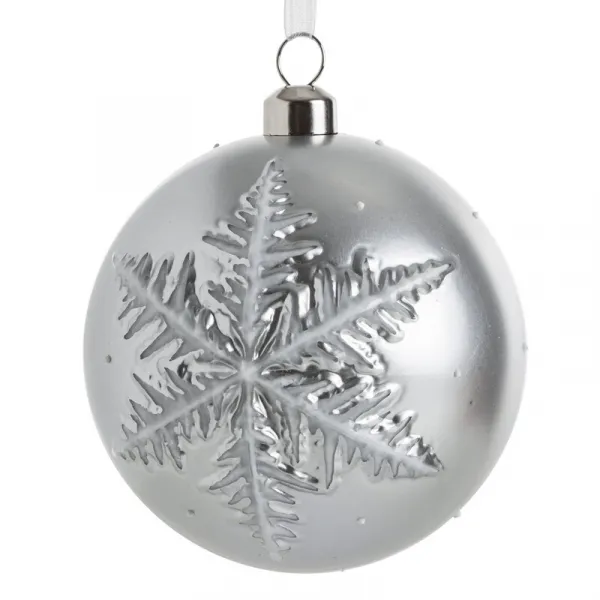 ArtFir Vianočná dekorácia BANKA 210 | strieborná 8 cm