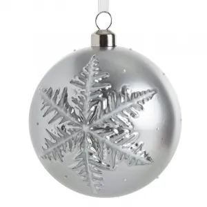 ArtFir Vianočná dekorácia BANKA 210 | strieborná 8 cm