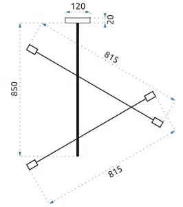 TooLight Stropné svietidlo Apos zlaté