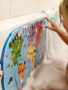 Puzzle - Mapa sveta - hračka do vody - 28ks