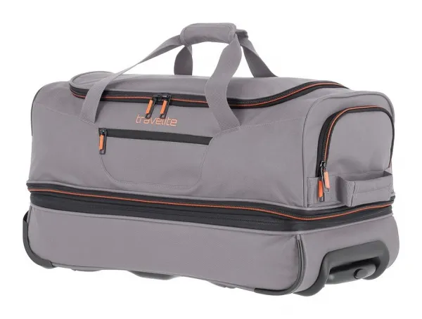 Cestovná taška na kolieskach Travelite Basics Wheeled duffle S Grey/orange
