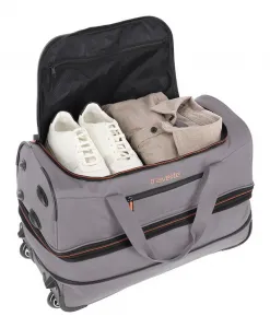 Cestovná taška na kolieskach Travelite Basics Wheeled duffle S Grey/orange