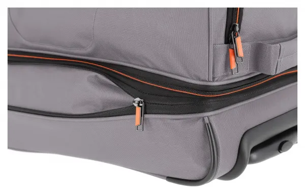 Cestovná taška na kolieskach Travelite Basics Wheeled duffle S Grey/orange
