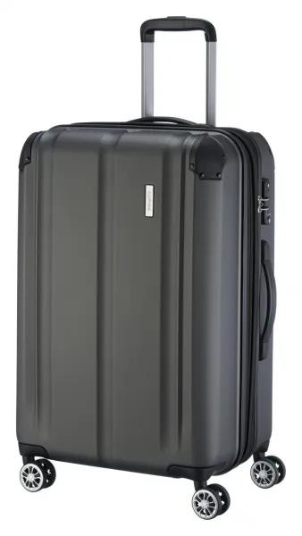 Stredný škrupinový kufor Travelite City 4w M Anthracite