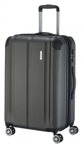 Stredný škrupinový kufor Travelite City 4w M Anthracite