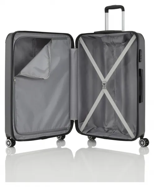 Stredný škrupinový kufor Travelite City 4w M Anthracite