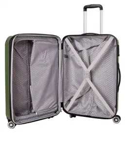 Stredný škrupinový kufor Travelite City 4w M Green