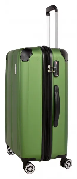 Stredný škrupinový kufor Travelite City 4w M Green