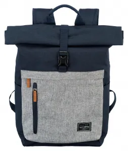 Roll top batoh Travelite Basics Roll-up Backpack Navy/Grey