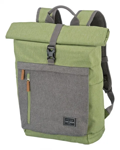 Roll top batoh Travelite Basics Roll-up Backpack Green/Grey