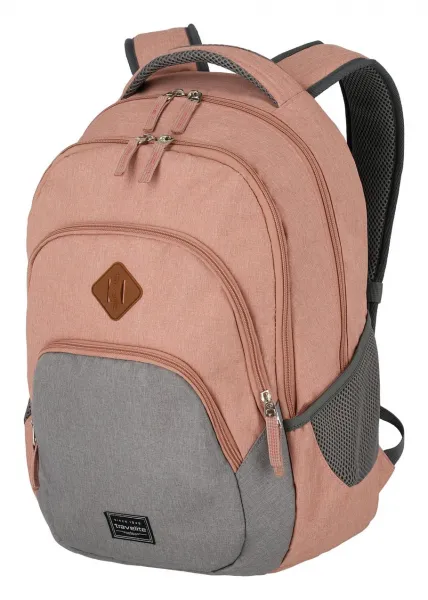 Batoh na notebook Travelite Basics Backpack Melange Rose/grey