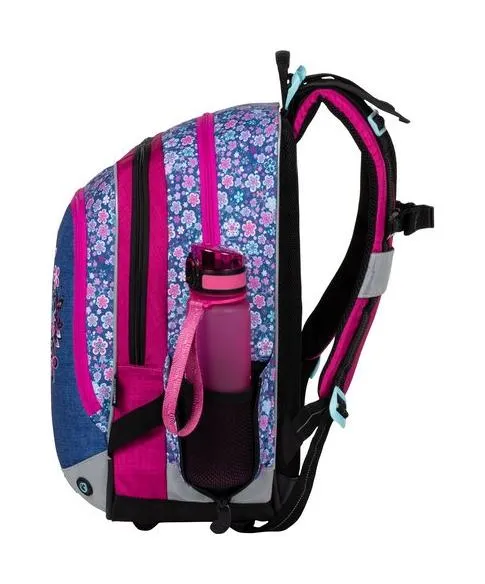 Školský batoh Bagmaster Alfa 20 A Blue/pink/white