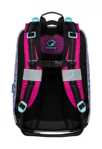 Školský batoh Bagmaster Alfa 20 A Blue/pink/white