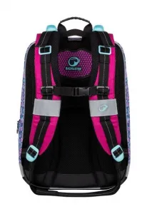 Školský batoh Bagmaster Alfa 20 A Blue/pink/white