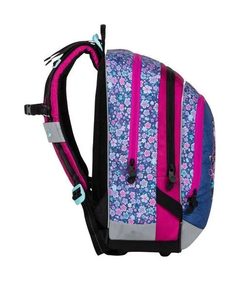 Školský batoh Bagmaster Alfa 20 A Blue/pink/white