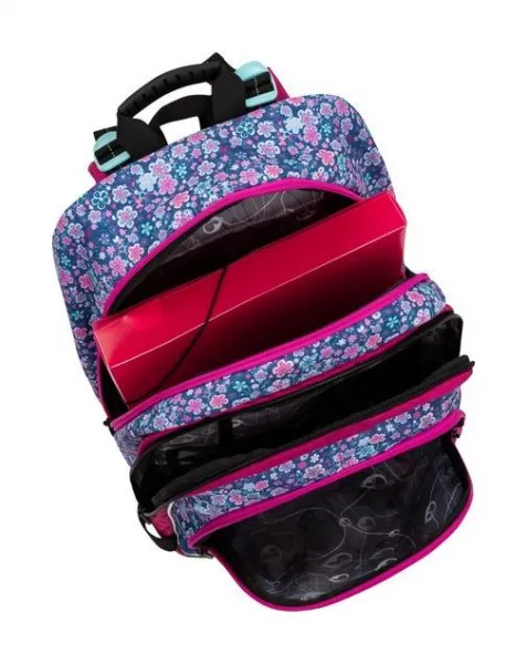 Školský batoh Bagmaster Alfa 20 A Blue/pink/white