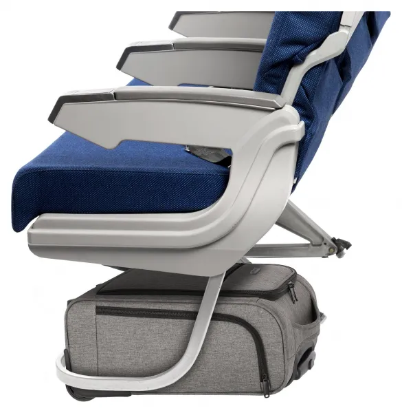 Malý textilný kufor Travelite Cabin 2w Underseater Grey Melange