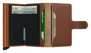 Pánska mini peňaženka Secrid Miniwallet Saffiano Caramel