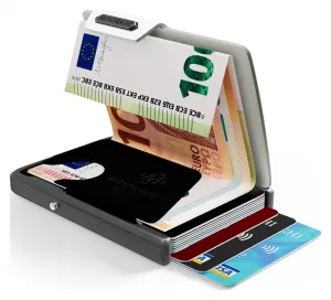 Kožená mini peňaženka Mondraghi Saffiano White