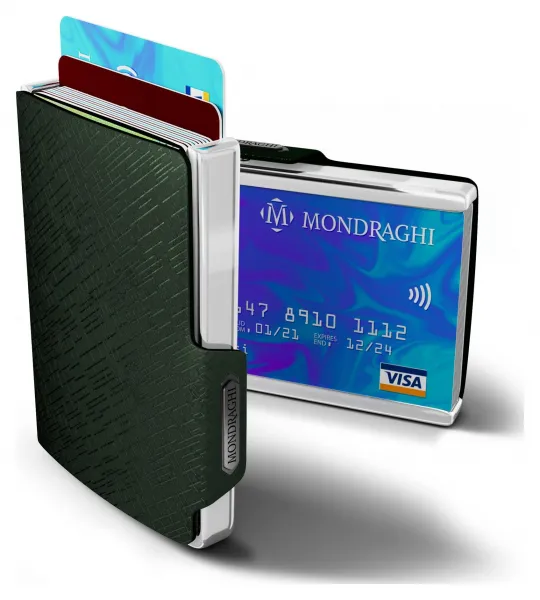Kožená mini peňaženka Mondraghi Elegance Cut Olive